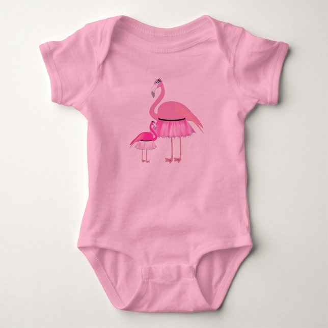 Flamingo Baby Tutu Bodysuit (Front)