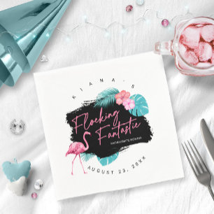 Flamingo Bachelorette Flocking Fantastic V2 ID930 Napkin