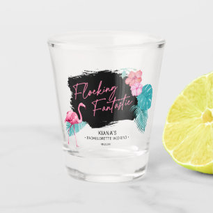 Flamingo Bachelorette Flocking Fantastic V2 ID930 Shot Glass