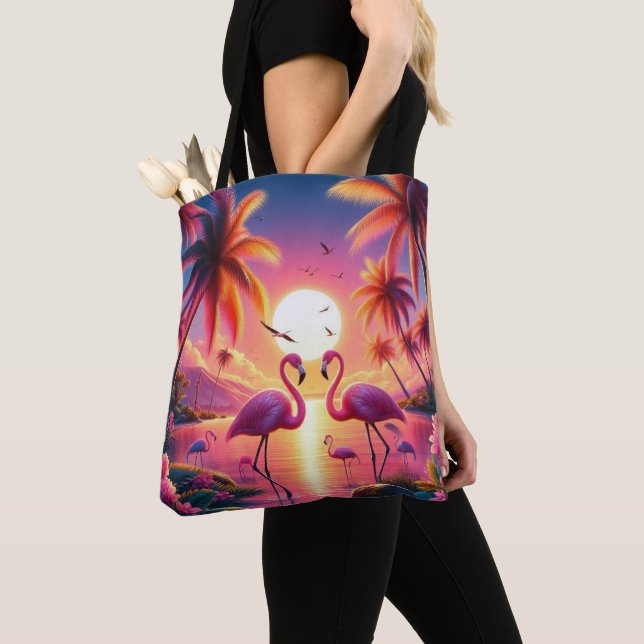 Flamingo bag! tote bag (Close Up)