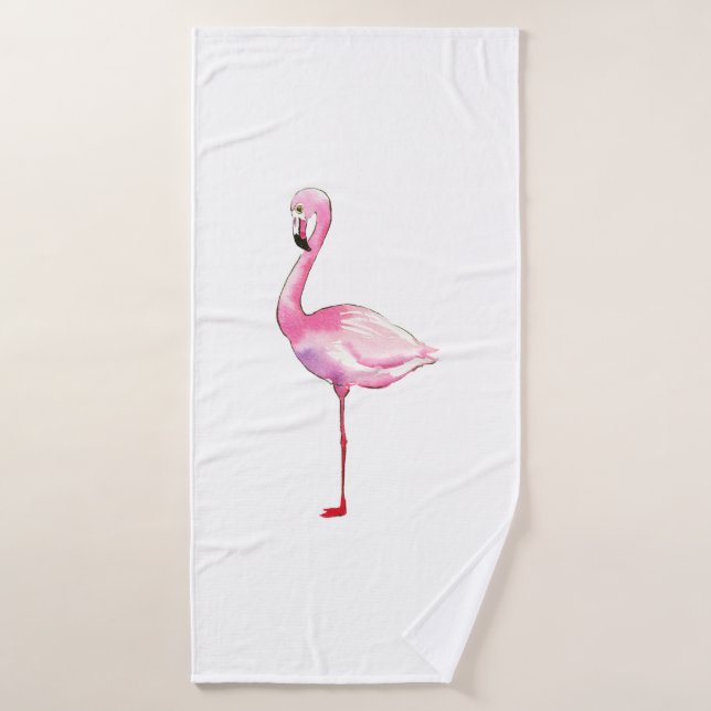 Flamingo ~ Balanced Bath Towel (Bath Towel)