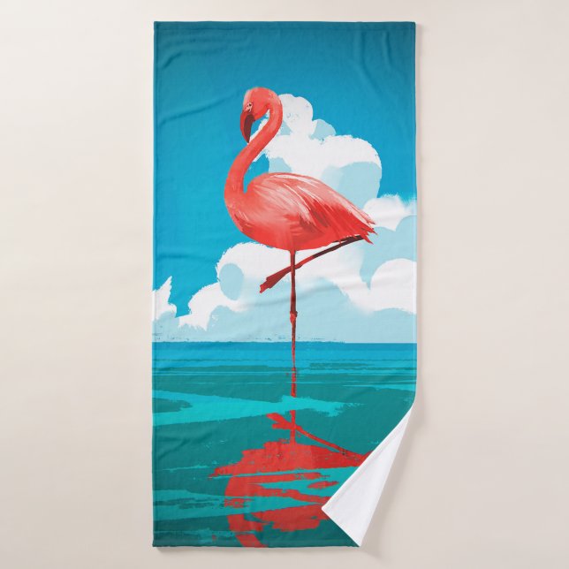 Flamingo Bath Towel (Bath Towel)