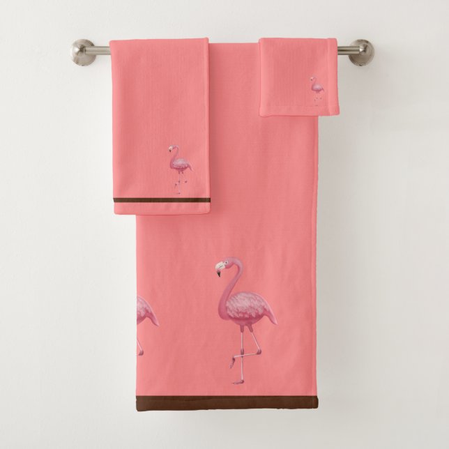 Flamingo Bath Towel Set (Insitu)
