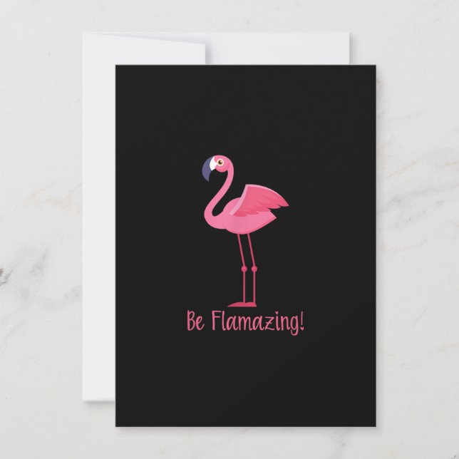 Flamingo Be Flamazing Invitation (Front)