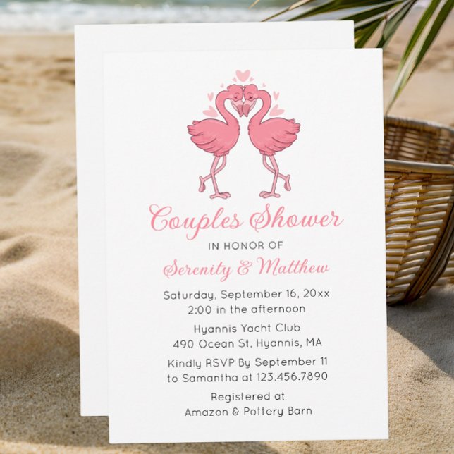 Flamingo Beach Invite for Couples Bridal Shower (Creator Uploaded)