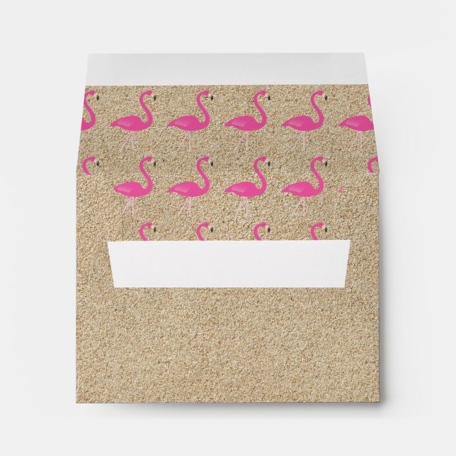 Flamingo Beach RSVP Envelope (Back (Bottom))