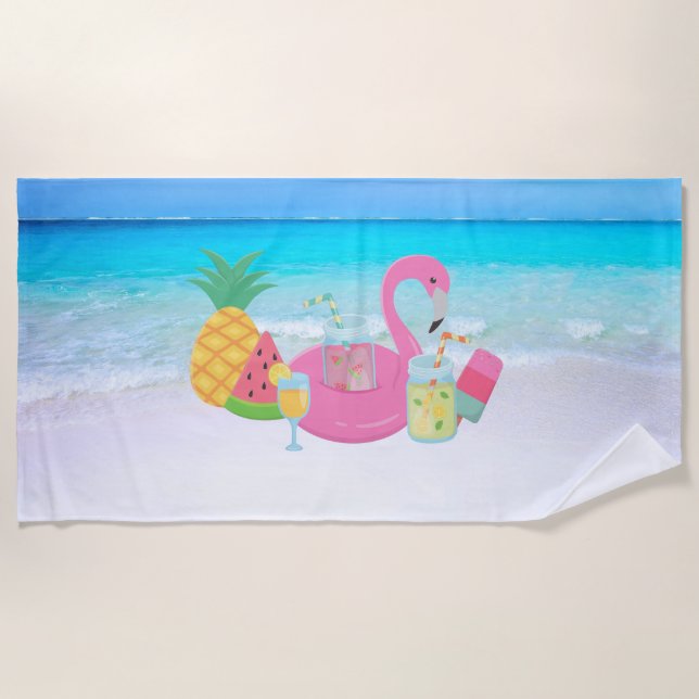 Flamingo Beach Towel (Front)