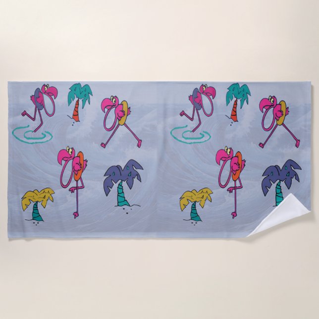 Flamingo Beach Towel (Front)