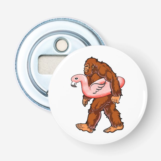 Flamingo Bigfoot  Bottle Opener (Front)