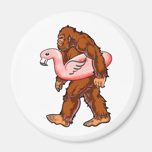 Flamingo Bigfoot  Magnet (Front)