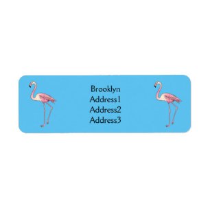 Flamingo bird cartoon illustration