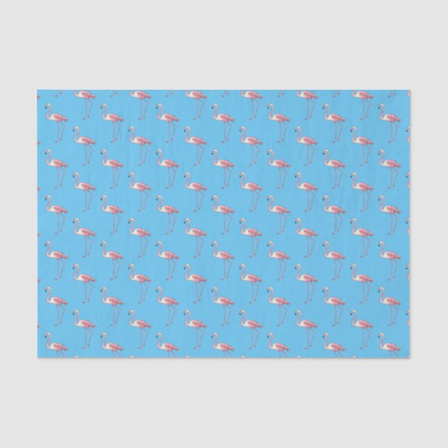 Flamingo bird cartoon illustration  tissue paper (Front)