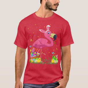 Flamingo Bird Easter Egg Hunt Bunny Flamingo Easte T-Shirt