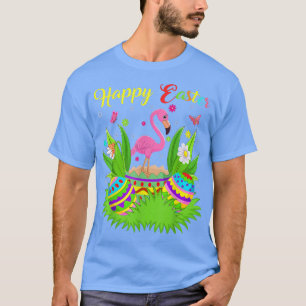 Flamingo Bird Lover Floral Easter Egg Funny Flamin T-Shirt