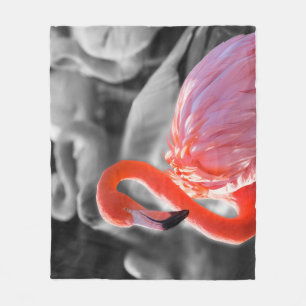 Flamingo Bird Photography Fleece Blanket