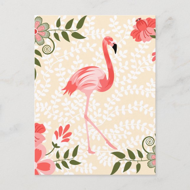 Flamingo Bird Postcard (Front)