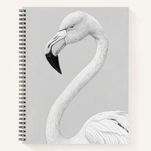 Flamingo Bird Wild Nature Animal Illustration Art Notebook