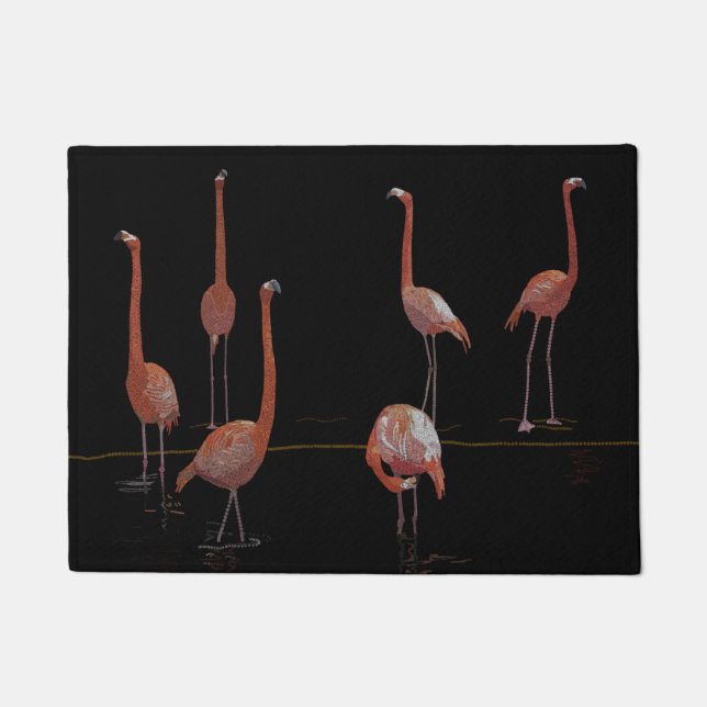 Flamingo Birds Doormat (Front)