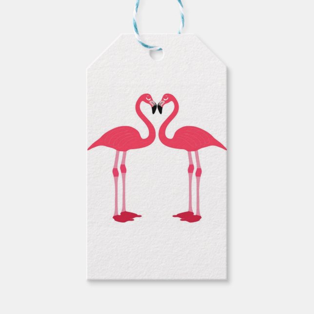 flamingo-birds gift tags (Front)