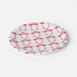 flamingo-birds-love- paper plate