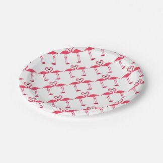 flamingo-birds-love- paper plate