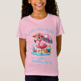 Flamingo Birthday Girl T-Shirt | Let's Flamingle