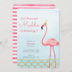 Flamingo Birthday Invitation