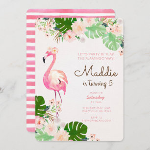 Flamingo Birthday Invitation