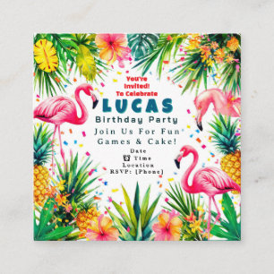 Flamingo Birthday Invitation – Personalised Kids