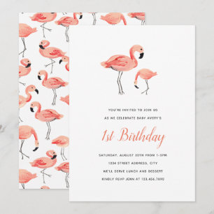 Flamingo Birthday Party Invitation