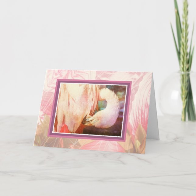 Flamingo Blank Card (Front)