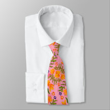 Flamingo Bloom Men’s Tie