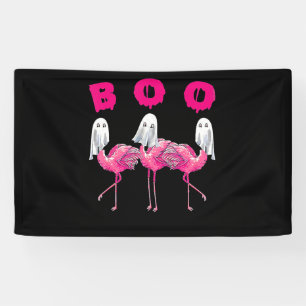 Flamingo   Boo Flamingo Halloween Flamingo Ghost Banner