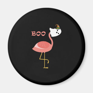 Flamingo Boo Ghost Funny Flamingo Cute Animal Magnet