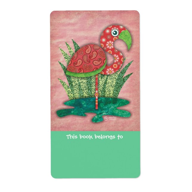 Flamingo Bookplates Labels (Front)
