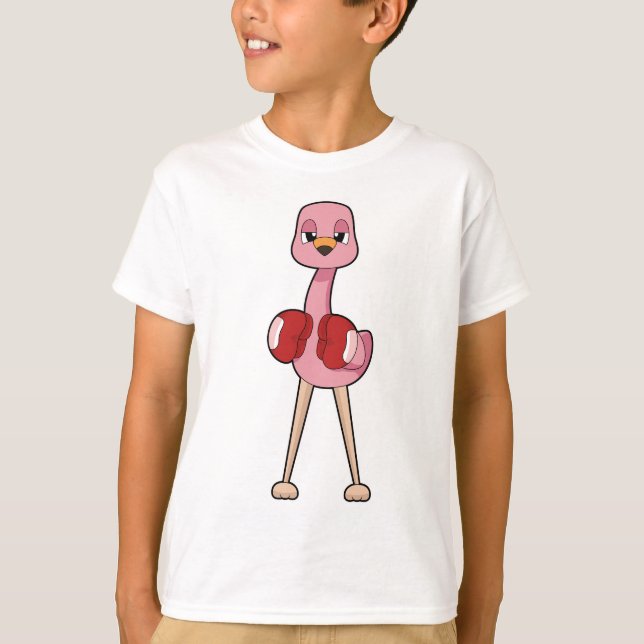 Flamingo Boxer Boxing gloves Boxing T-Shirt (Front)