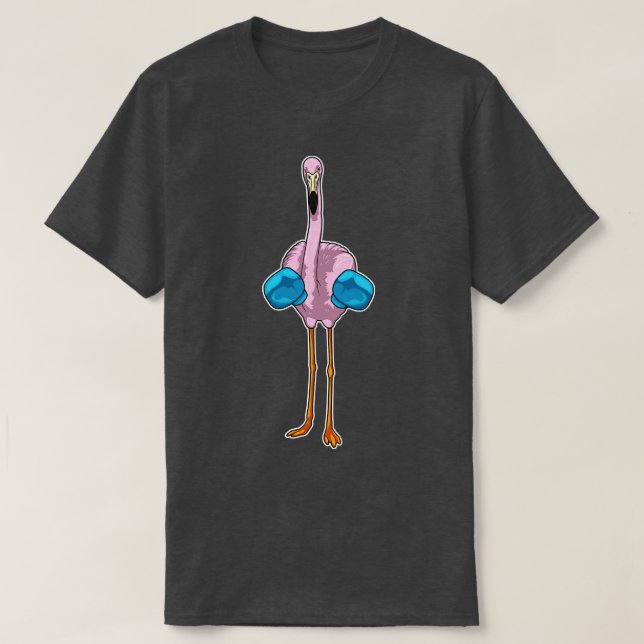 Flamingo Boxer Boxing gloves T-Shirt (Design Front)