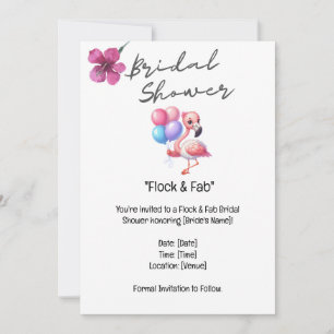 Flamingo Bridal Shower Invitation