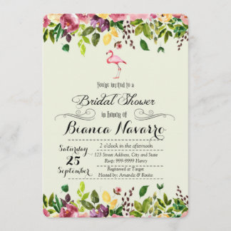 Flamingo Bridal Shower Invitation