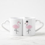 Flamingo Bride and Groom Personalised Mug Set<br><div class="desc">Add your own text to customise this cute pair of flamingos.</div>