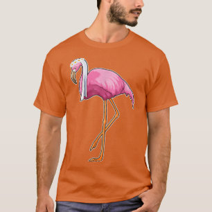 Flamingo Bride Flower wreath Wedding T-Shirt