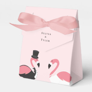 Flamingo Bride Groom Wedding  Favour Box