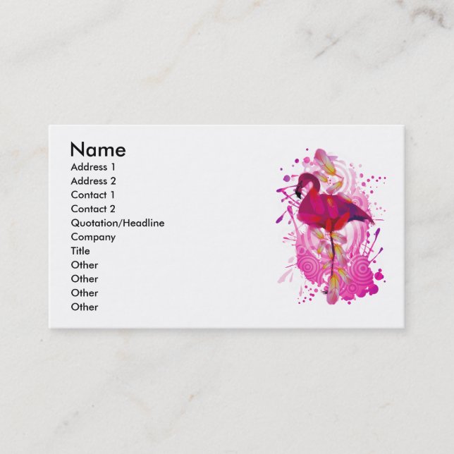 Flamingo Business Card (Front)