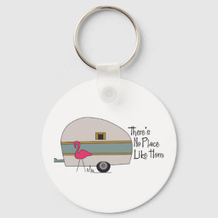 Flamingo Camper Key Ring