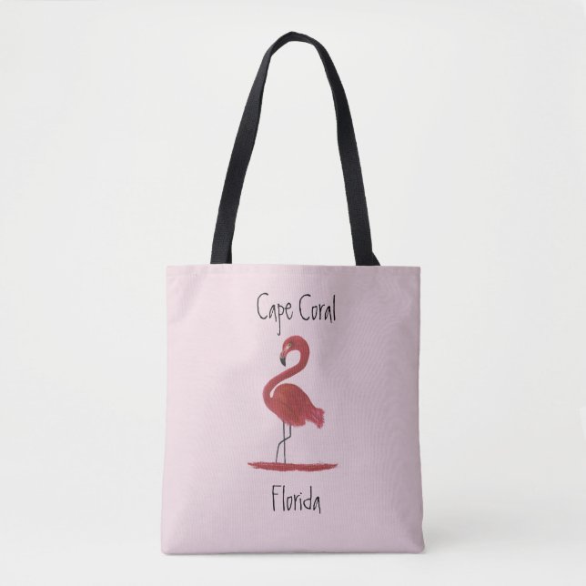 Flamingo - Cape Coral Florida Tote Bag (Front)
