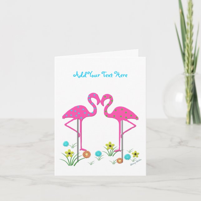 Flamingo Card Template (Front)