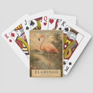Flamingo Caribbean Wetlands VINTAGE Playing Cards