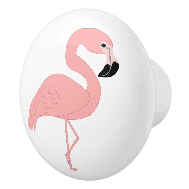 Flamingo  ceramic knob (Right)