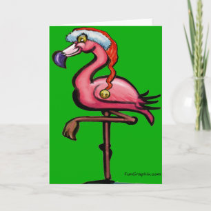 Flamingo Christmas Card