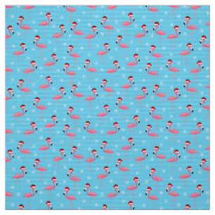 Flamingo Christmas Fabric